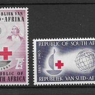 052) Südafrika 1963 Rotes Kreuz Mi. Nr. 314/15 Satz * * postfrisch