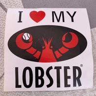 Aufkleber, I love my Lobster, Lobster Sticker
