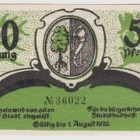 Friedrichshafen-Notgeld 50 Pfennige bis 01.08.1920