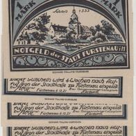 Fürstenau .H. Notgeld 25-50-75 Pf. und 1Mark vom 06.12.1921 4Scheine