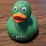 pin MAIL pin AG Badeente Quietschente Grün Neu Unbespielt Gummi Ente