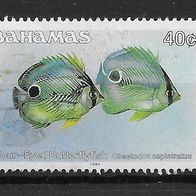 024) Bahamas 1986 Fische Mi. Nr. 625 X II gestempelt