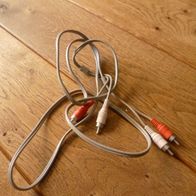 Audio, Cinch Kabel, Videokabel, Stereo analog mit je 2 RCA Steckern, 1,5 m