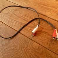 Cinch Kabel, Videokabel, stereo analog doppelt, 2 RCA Stecker, 0,80 m