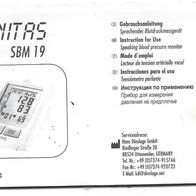 Bedienungsanleitung für Sanitas Blutdruckgerät SBM 19