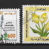 069) Tunesien 1990/2005 Blumen Mi. Nr. 1207/635 gestempelt