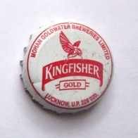 Kronkorken von Kingfisher Gold, Bier aus Indien, rar + alt