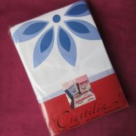 NEU OVP 4 tlg Bettwäsche blau weiß grün 135/200 Blumen Microfaser Reißverschluß