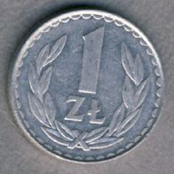 Polen 1 Zloty 1982 Alu