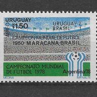 017) Uruguay 1976 Fußball Mi. Nr. 1439 postfrisch