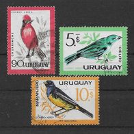 020) Uruguay 1962 Vögel Mi. Nr. 944/50/51 gestempelt