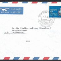 Schweiz, 1973, Mi.-Nr. 990, Luftpostbrief, gestempelt,