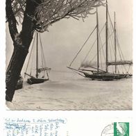 Postkarte Winter an der Ostsee, 60er Jahre, gelaufen