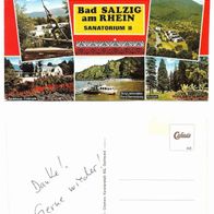 Postkarte Bad Salzig am Rhein, 70er Jahre, gelaufen