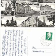 Postkarte Magdeburg, 60er Jahre, gelaufen