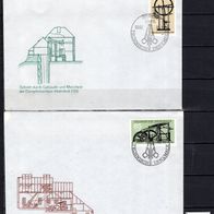 DDR 1985 Technische Denkmale (II): Dampfmaschinen MiNr. 2957 - 2958 FDC gestempelt 1