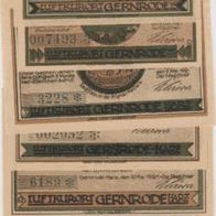 Gernrode-Notgeld 25-25-50-50-75-75 Pfennig vom 09.05.1921 6Scheine