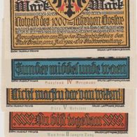 Goslar-Notgeld 5x2-Mark vom 02.07.1922 Jubiläum1000 Jahre 5Scheine