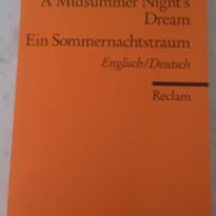 Reclam Deutsch u. Englisch Shakespeare Ein Sommernachtstraum Midsummer Night´s Dream