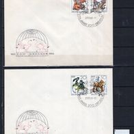 DDR 1986 125 Jahre Dresdner Zoo MiNr. 3019 - 3022 FDC gestempelt