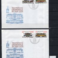 DDR 1986 Technische Denkmale (III) MiNr. 3015 - 3018 FDC gestempelt