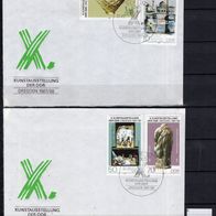 DDR 1987 Kunstausstellung der DDR, Dresden MiNr. 3124 - 3127 FDC gestempelt