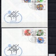 DDR 1987 Turn- und Sportfest: Kinder- und Jugendspartakiade MiNr. 3111 - 3116 FDC ges