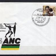 DDR 1987 Internationale Solidarität: Kampf gegen Apartheid MiNr. 3105 FDC gestempelt