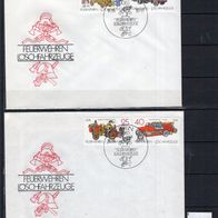 DDR 1987 Feuerwehren: Löschfahrzeuge MiNr. 3101 - 3104 FDC gestempelt