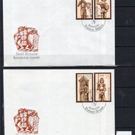 DDR 1987 Historische Denkmale: Rolandsäulen (I) MiNr. 3063 - 3066 FDC gestempelt