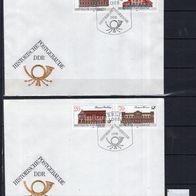DDR 1987 Historische Postgebäude MiNr. 3067 - 3070 FDC gestempelt -2