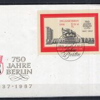 DDR 1987 Blockausgabe: 750 Jahre Berlin (III) Block 89 FDC gestempelt