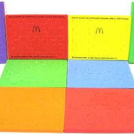 McDonald´s Puzzle aus Schaumstoff - 8 Stück je 12cm x 9cm x 8mm