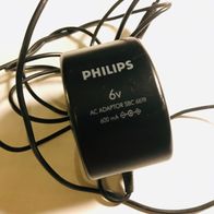 Philips AC Adapter 6V SBC 6619/ 00 Input 220V - Output 6V, neuwertig