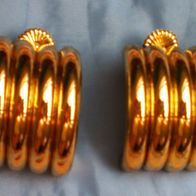Ohrringe Ohrhänger Ohrstecker Farbe: Gold 3 cm NEU