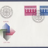 30) Schweiz FDC 1984 - MiNr. 1270-1271 - Europa CEPT 1984 - Brücke (2)