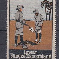alte Reklamemarke - Unser junges Deutschland - Propaganda Stuttgart (0320)