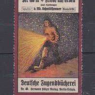 alte Reklamemarke - Deutsche Jugendbücherei - Der Ad´m - Friede auf Erden (0321)