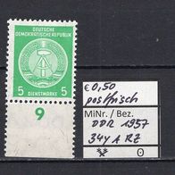 DDR 1957 Dienstmarken für Verwaltungspost B MiNr. 34 y A UR RZ postfrisch -2