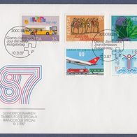 46) Schweiz FDC 1987 - MiNr. 1335-1339 - Jahresereignisse 1987 (1)