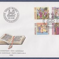 68) Schweiz FDC 1989 - MiNr. 1393-1396 - Pro Patria - Schweizer Bilderchroniken