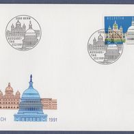 79) Schweiz FDC 1991 - MiNr. 1442 - Verbindung Schweiz-USA (1)