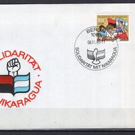 DDR 1983 Solidarität mit Nikaragua MiNr. 2834 FDC gestempelt