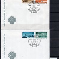 DDR 1983 Weltkommunikationsjahr MiNr. 2770 - 2773 FDC gestempelt