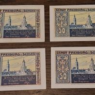 Alte Notgeldscheine Freiburg Schlesien 50 Pfennig Vintage