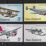 006) Neuseeland 1975 Flugzeuge Mi. Nr. 633/36 kpl. Satz postfrisch