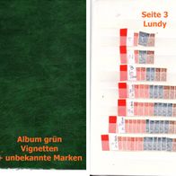 Album Nr.48 grün-Vignetten + unberkannte Marken