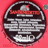 San Benedetto Bitter Rosso Aperitiv alkoholfrei Kronkorken Italien 2024 Kronenkorken