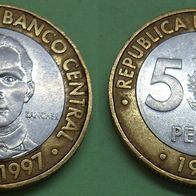 Dominikanische Republik 5 Pesos 1997 ## R2