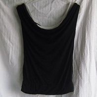 2-lagiges Hüftshirt Shirt + Top schwarz-weiß ärmellos Gr. M (40/42)